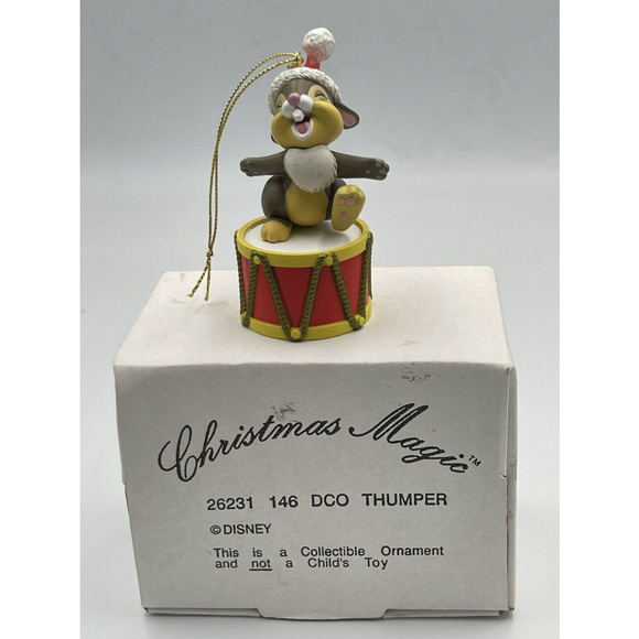 Disney Christmas Magic Ornaments W/Box Mickey Minnie Bambi Thumper Set/4 - Picture 6 of 14